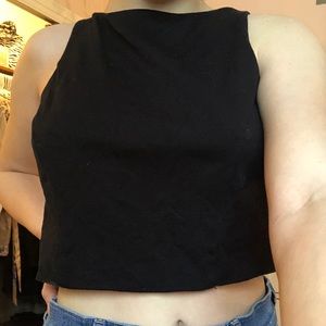 Cropped Black Tank